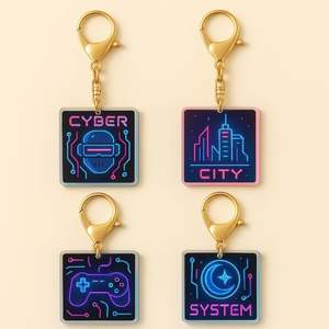 Llavero de acrílico ecológico con logotipo personalizado con colgante transparente Impresión UV para eventos promocionales - Product Image 3