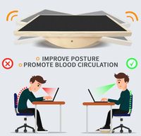 Planche d'équilibre en bois réglable de haute qualité, planche à bascule professionnelle pour la force du tronc et la thérapie physique, usage domestique