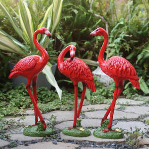 Escultura de Fibra de Vidrio de Flamenco, Animales Simulados, Resistente al Agua, Decoración de Jardín para Exteriores, Paisajismo de Patio - Product Image 3