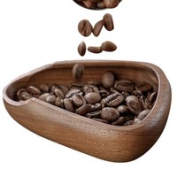 Nouveau plateau de pesage et de dosage en bois de noyer pour grains de café, avec cuillère à thé, pour pulvérisation antistatique et dosage de café, pour le commerce transfrontalier