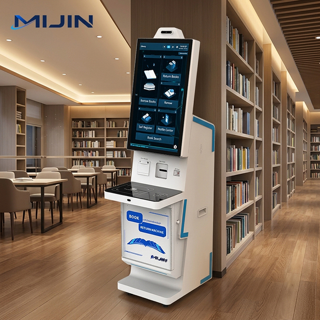 32 Inch Touchscreen HF RFID Library Self-Service Kiosk Professional Book Terminal Public School Library Smart Management