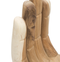 Fauteuil de loisirs en chêne sculpté à la main Regal, design durable et écologique, base de support stable pour jardin extérieur, patio, assise confortable