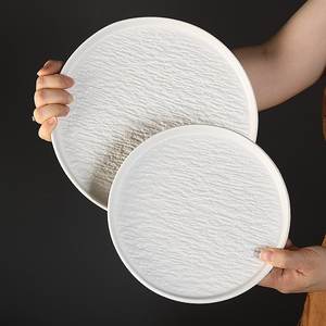 Plato de comida <span class=keywords><strong>occidental</strong></span> ecológico de estilo japonés, vajilla de cerámica blanca y <span class=keywords><strong>negra</strong></span> Simple, platos de restaurante duraderos de <span class=keywords><strong>roca</strong></span> creativa - Product Image 1