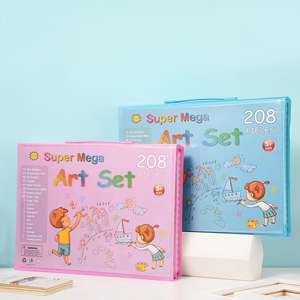 Ensemble de crayons de couleur à l'eau 208 couleurs pour enfants, kit de peinture et de <span class=keywords><strong>dessin</strong></span> pour les élèves du primaire, fournitures de papeterie artistique - Product Image 2
