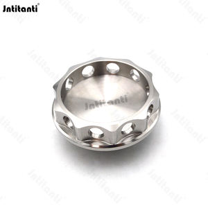Jntitanti fabrika yüksek kalite titanyum motor yağı kapağı depo kapağı doğal renk yeni durum Honda yarış arabası için Fit - Product Image 5