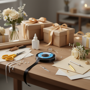 Nastro in Raso 1.0cm 25Y Nero D-03 - Product Image 2