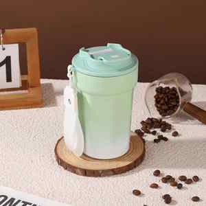 Custom Logo Gradient Stainless Steel Octagonal Travel Coffee Tumbler Strap 12-24 Hours <b>Thermal</b> Insulation Portable for Corporate - Product Image 4