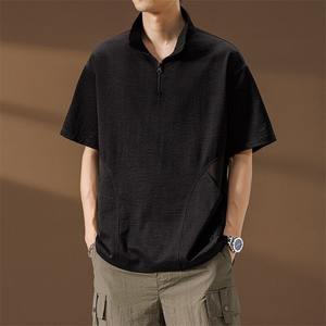 Ropa de Trabajo Casual Vintage para Hombre, Verano 2025, Sin Mangas, Cuello Redondo, de Seda Helada con Cuentas, de Secado Rápido - Product Image 4