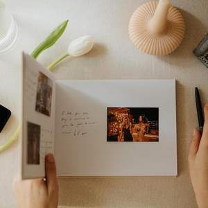 Elegante página en blanco boda perfecto Lino foto libro de invitados para cumpleaños eventos especiales un elegante libro de inicio de sesión para la graduación - Product Image 4