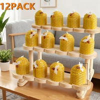 Fournitures pour la fabrication de bougies, lot de 12 bougies artisanales en cire d'abeille pour décorations et cadeaux de fêtes, Noël, Hanouka, Kwanzaa