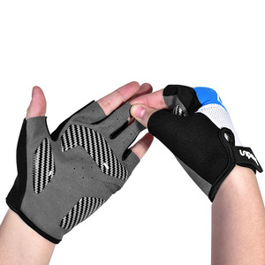 Guantes de ciclismo Boton de medio dedo, transpirables, de silicona, que absorben los golpes, para ciclismo nocturno, unisex para adultos - Product Image 2