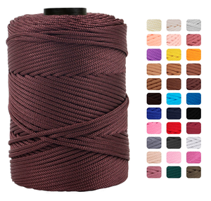 Cordón de Macramé Elástico de Poliéster Trenzado de 300g y 4mm, 150m/492ft, para Tejer Bolsos, Manualidades, Colgar Plantas y Bolsas - Product Image 4