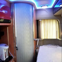 Porte à enroulement horizontale moderne en PVC/ABS pour cuisine et salle de bain/toilettes en camping-car avec structure démontable