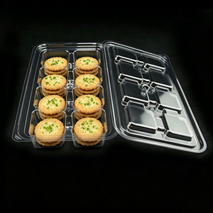 Cajas de Embalaje para Galletas de PET Transparente de Grado Alimenticio con 8 Compartimentos, Personalizadas con Logotipo Directo de Fábrica y Tamaño Personalizado - Product Image 1