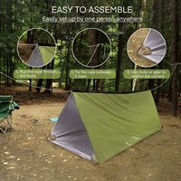 Tente thermique en mylar imperméable pour 2 personnes, abri de survie d'urgence, tente tubulaire