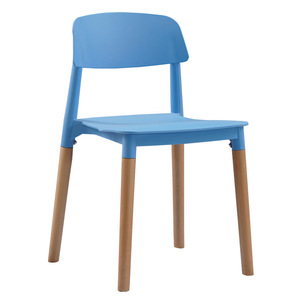 Chaise de salle à manger avec dossier épaissi, design scandinave moderne, pieds en bois, mobilier de maison, tabouret de restaurant - Product Image 1
