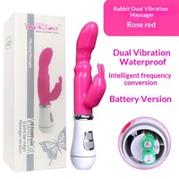 Vibromasseur silencieux à fréquence variable double stimulation du point G pour la masturbation féminine, produit pour adultes
