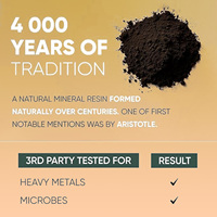Poudre de Shilajit de l'Himalaya 100% pure, extrait 10:1, qualité alimentaire, 180g, dose de 0,5g pour les bienfaits cognitifs et l'augmentation de l'endurance