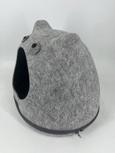2025 Hot Sale Pet Hochwertiger Filz Katzenkopf form Abnehmbare Kleintiere und andere Katzenstreu Faltbares Filz katzen bett - Product Image 4