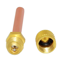 Vanne de climatiseur unidirectionnelle en métal de 1/4 pouces accessoires de réfrigération Tube de cuivre OD vanne d'accès de remplissage monodirectionnelle