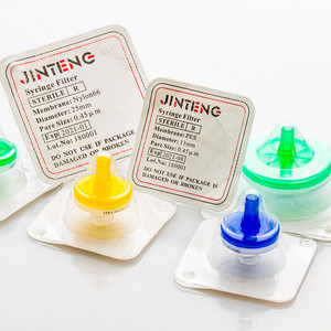 Suministro de fábrica Filtro de jeringa <span class=keywords><strong>PES</strong></span> estéril de 13mm de diámetro Tamaño de poro de 0.22um para prefiltrado HPLC con OEM estéril Gamma - Product Image 2
