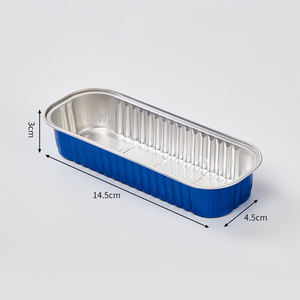 Barquettes rectangulaires jetables en aluminium de qualité alimentaire, écologiques, avec couvercles en plastique colorés métallisés - Product Image 5