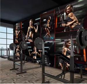 Murale di bellezza da parete con sfondo personalizzato per <span class=keywords><strong>palestra</strong></span> di Fitness retrò e moda - Product Image 1