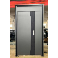 Puerta de Entrada de Acero Inoxidable para Escuelas, Villas de Lujo y Hospitales, Puerta de Seguridad con Cerradura Eléctrica, Prevención de Incendios, Fibra de Vidrio, OEM