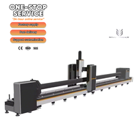 Machine de découpe laser fibre CNC 5 axes professionnelle de haute qualité pour tubes/tuyaux métalliques de grand diamètre, haute précision, refroidie par eau, Weihong