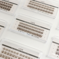 Faux cils faits à la main en 3D avec bande complète, effet naturel, logo personnalisé, style œil de chat dramatique, sans colle.