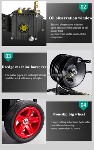 Machine de <span class=keywords><strong>pompe</strong></span> de nettoyage à jet d'essence haute pression déboucher le nettoyeur de vidange pour le dragage de tuyau d'égout de toilette de tuyau général - Product Image 6