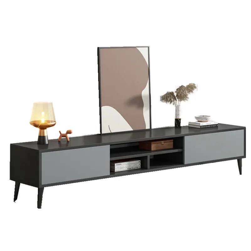 TV cabinet and coffee table combination side cabinet modern minimalist living room furniture TV stand with storage