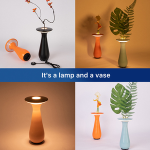 Hoa bình LED bảng đèn không dây LED ánh sáng ban đêm nguyên thủy pin sạc Đèn bàn cạnh giường ngủ nhựa phòng sử dụng - Product Image 4