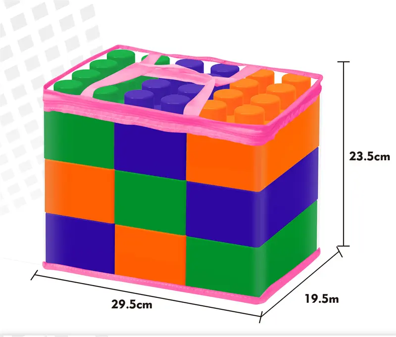9 adet set anaokulu çocuk erkek ve kız plastik kare tuğla dev yapı taşları