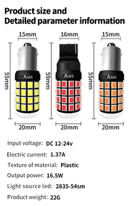 Đèn Led Xe Hơi Hoàn Hảo 12V Không Có Lỗi 1156 Ba15s Bau15s T20 7440 Đèn Led Xe Hơi 54smd 1157 Đèn Tín Hiệu Rẽ Phanh Tiếp Xúc Kép Canbus - Product Image 6