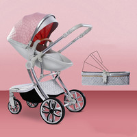 De luxe Bébé Poussette 3 en 1 Mode Coquille D'oeuf Landau Européen Costume de Landau pour Avoir Menti et Siège Quatre Roues Poussette