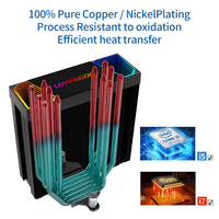 6 caloducs radiateur en cuivre dissipateurs thermiques fluide roulement refroidisseur de processeur double ventilateurs LED refroidissement par air boîtier PC de jeu dissipateurs thermiques intégrés