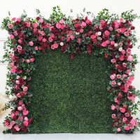 Couture Finest Florals Kain 8*8 kaki 2 Buah 3D 5D Gulungan Dinding Bunga Latar Belakang Pernikahan Kain Panel Dinding Bunga Putih