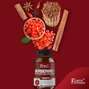 Cápsulas de Berberina con Etiqueta Personalizada y Canela de Ceilán, 120 Cápsulas Vegetales para Mujeres y Hombres, Suplemento de Berberina - Product Image 3