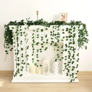 Artificial Ivy Greenery Garland Fake Vines Hanging Plants Backdrop Bedroom Wall Decor Jungle Theme Party Wedding Green Leaves