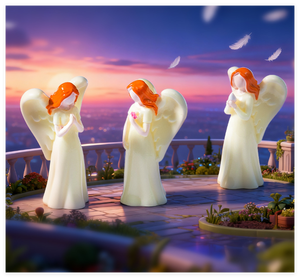 Figura en Miniatura de <span class=keywords><strong>la</strong></span> Virgen María con Alas, Estilo Europeo, Hada de Dibujos Animados, Figura 3D para Caja de Música, Adorno de Pastel, Decoración de Coche y Hogar - Product Image 4