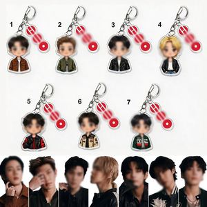 Llavero de acrílico con personajes de dibujos animados de ídolos coreanos (Jungkook, Jin, J-Hope, V, RM, Jimin, Suga) al por mayor, regalo de recuerdo para fans - Product Image 2