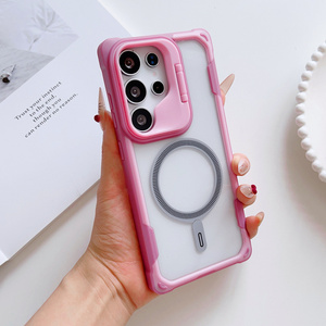 เคสโทรศัพท์กันกระแทกใสพร้อมขาตั้งแม่เหล็กสำหรับ Samsung S26 ultra S25 S24 S23 Series พร้อมที่ยึดเลนส์  ฝาหลังแข็งแรง - Product Image 6