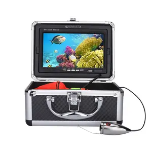 Tela colorida tft de 7 polegadas, 50m 1000tvl, câmera de vídeo para pesca subaquática, kit com 6 peças, luzes led, para pesca no gelo