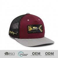 Casquette de camionneur de haute qualité vert forêt, performance, avec patch de course personnalisé brodé or sur le côté, 5 panneaux, style A-Frame, mode Hip Hop