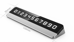 Targa Temporanea per Parcheggio Auto con Numero di Telefono Nascosto, in Lega, Portatile, Luminosa - Product Image 2