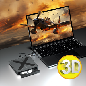 Lecteur de disques optiques externe USB, lecteur de <span class=keywords><strong>DVD</strong></span>, lecteur de cartes, graveur de CD, nouveau modèle <span class=keywords><strong>portable</strong></span> haute définition 3D <span class=keywords><strong>Blu</strong></span>-<span class=keywords><strong>ray</strong></span> - Product Image 6