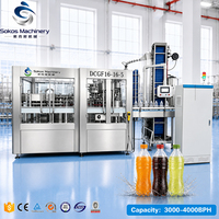 Machine de remplissage automatique de boissons gazeuses en bouteilles PET Sokos, ligne de remplissage de boissons gazeuses pour l'usine d'embouteillage de Cola et Sprite