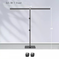 Kit de support en T pour rideaux et toiles de fond 200x150cm, support portable en PVC pour arrière-plan, système de support en forme de T, vente en gros