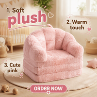 MAXYOYO Fauteuil Poire Moderne en Fausse Fourrure PU, Forme Florale, Ultra Doux, avec Accoudoirs, Grand Canapé de Lecture pour Salon et Chambre, Rose